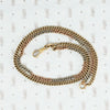platinum gold rose gold flattened curb chain
