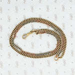 platinum gold rose gold flattened curb chain
