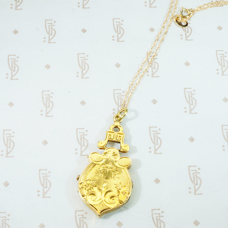 Language of Flowers Antique 15k Locket