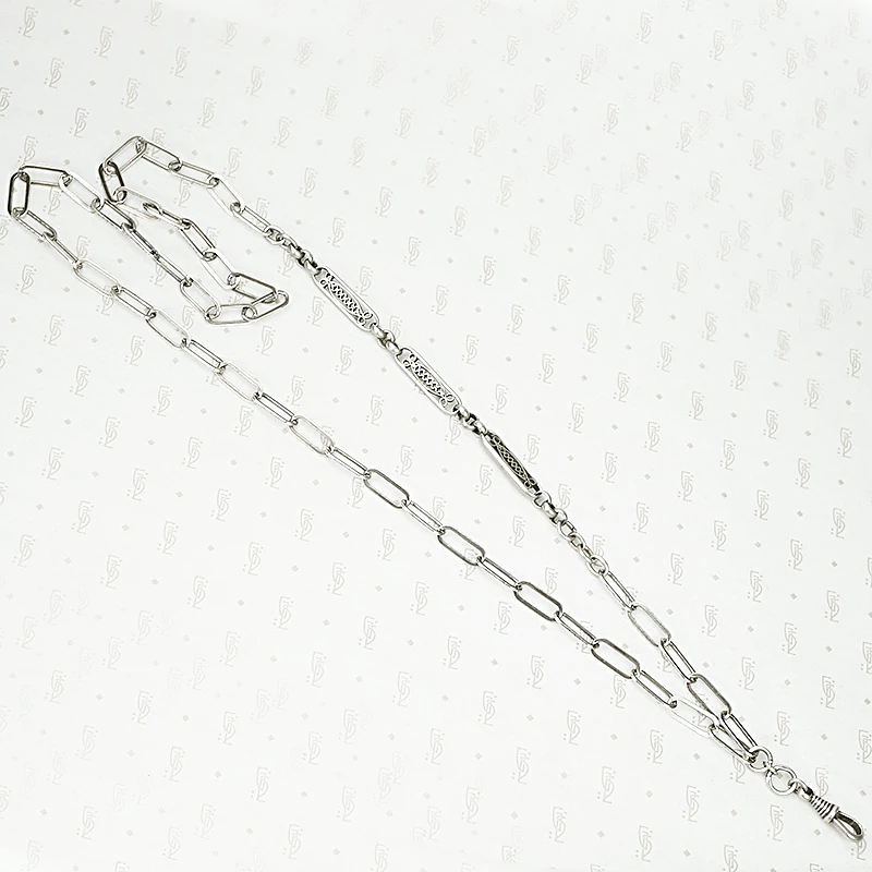 The Fancy Silver Big Link Hook Chain