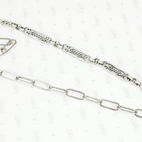 The Fancy Silver Big Link Hook Chain