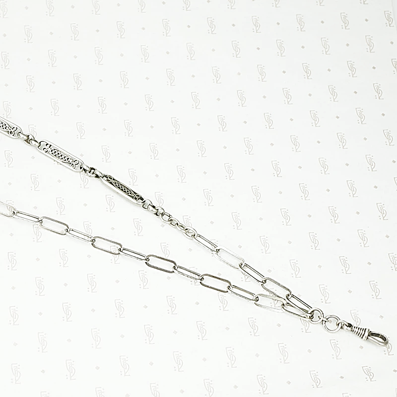 The Fancy Silver Big Link Hook Chain