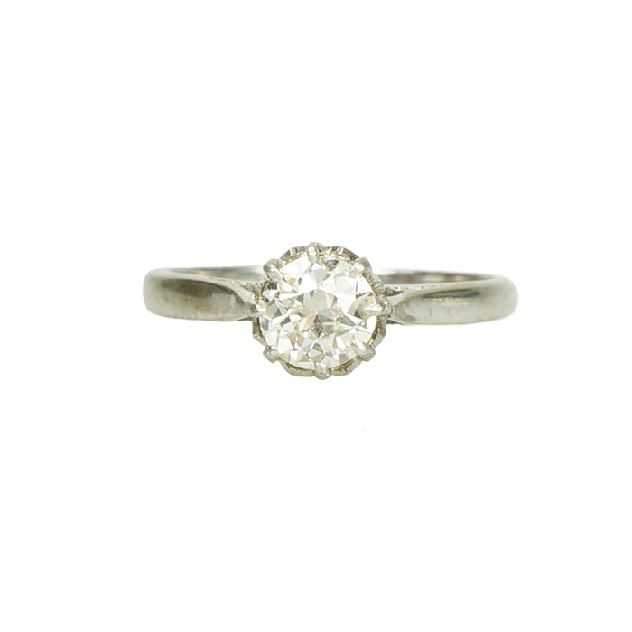 Fancy Vintage Solitaire Engagement Ring