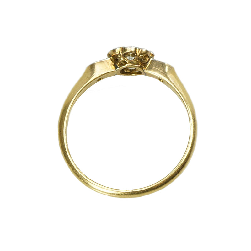 A Diamond Flower Engagement Ring - Gem Set Love
