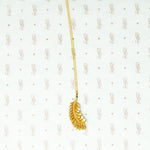 14k gold feather necklace
