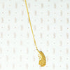 14k gold feather necklace reverse
