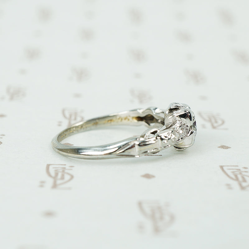 F/G SI diamond engagement ring 1937 white gold