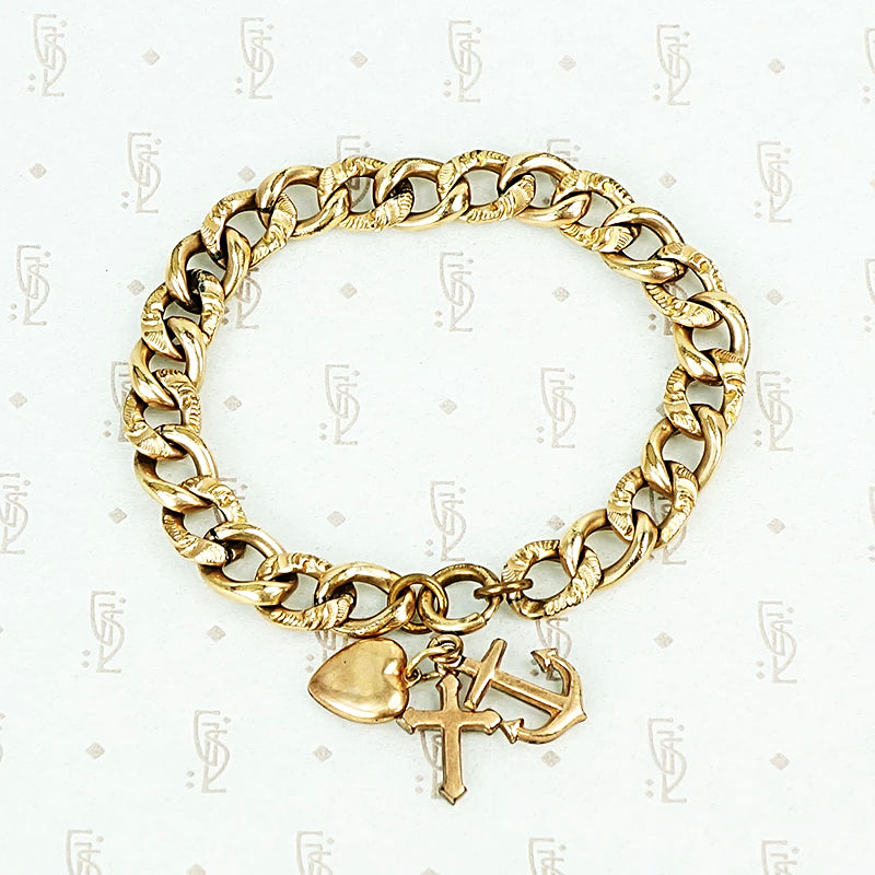victorian faith hope and charity bracelet