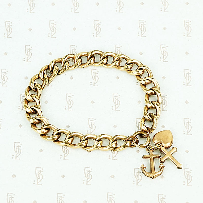 victorian faith hope and charity bracelet