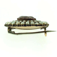 Late Georgian Pearl & Gem set Fichu Pin c1820