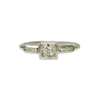 Vintage Engagement Ring with French Cut Diamonds