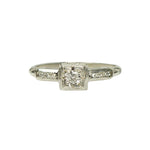 Vintage Engagement Ring with French Cut Diamonds