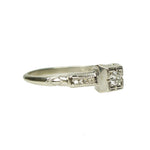 Vintage Engagement Ring with French Cut Diamonds