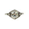 Platinum Filigree Old Euro Diamond Ring