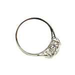 Platinum Filigree Old Euro Diamond Ring