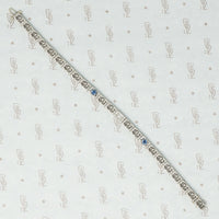 14k white gold filigree bracelet sapphire and diamond