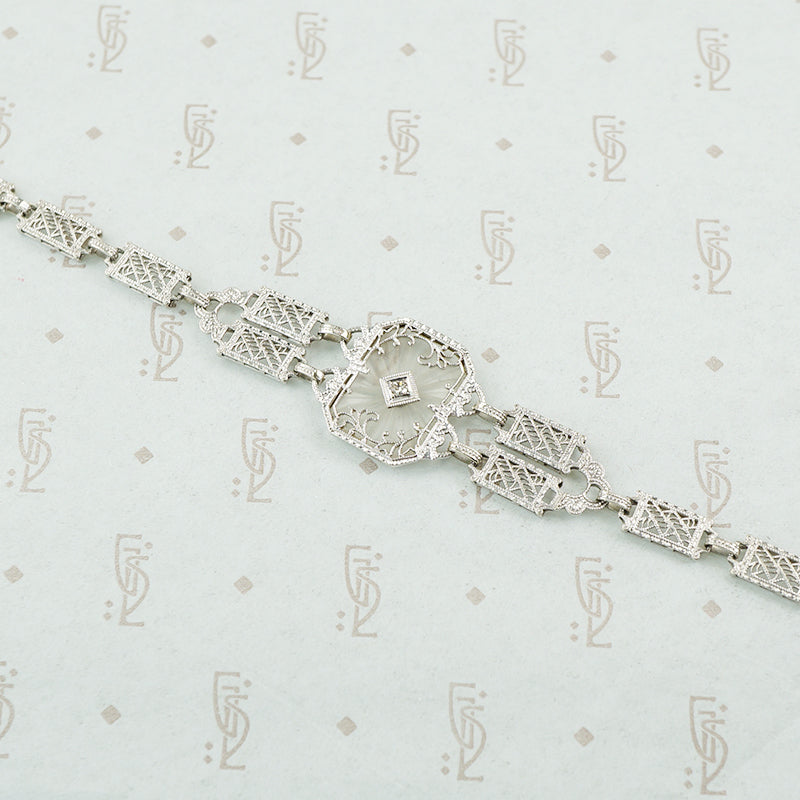 Beautiful Art Deco Camphor Glass Bracelet