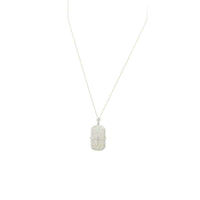 Stunning Filigree and Caphor Glass Pendant circa 1920