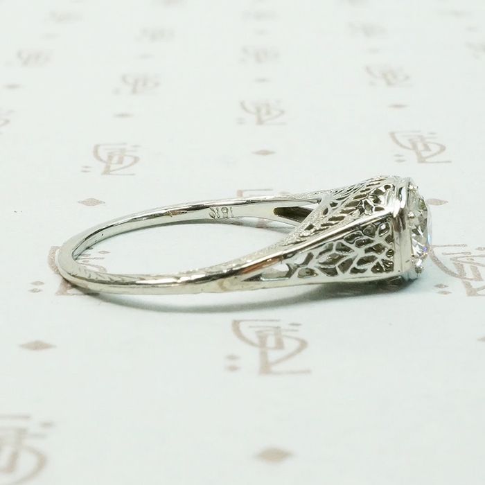 The Lotus Flower Filigree Engagement Ring