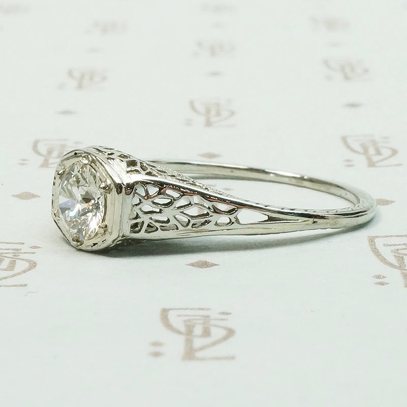 The Lotus Flower Filigree Engagement Ring