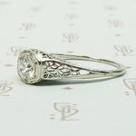 The Lotus Flower Filigree Engagement Ring