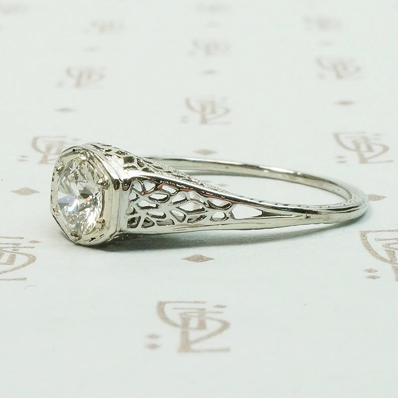 The Lotus Flower Filigree Engagement Ring