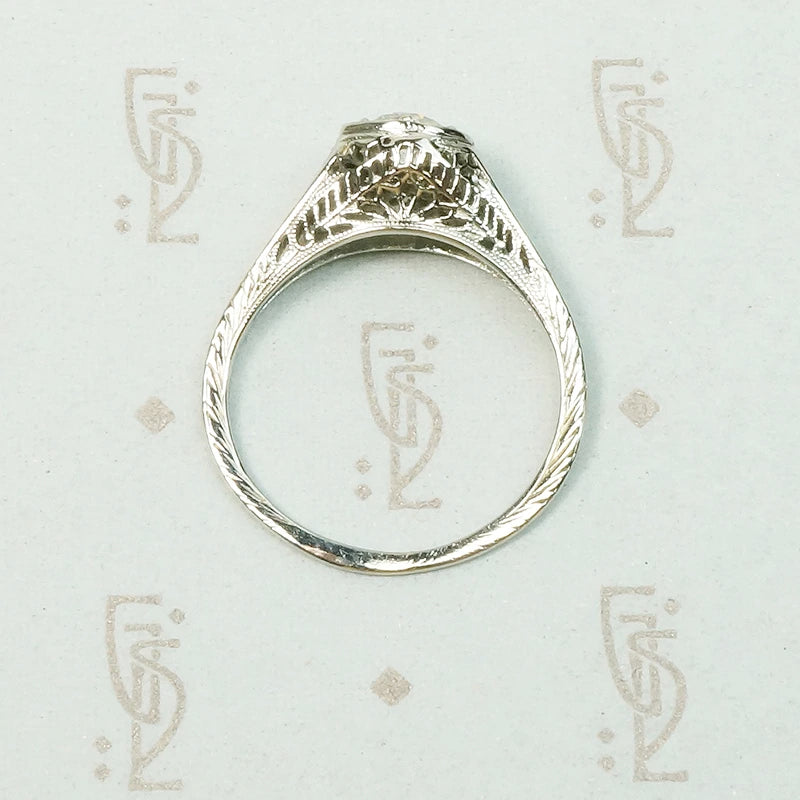 The Lotus Flower Filigree Engagement Ring