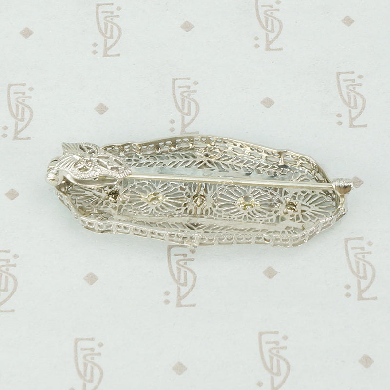 Lacy Filigree Diamond Pendant