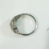 Deco Diamond and Sapphire Filigree Ring
