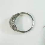 Deco Diamond and Sapphire Filigree Ring