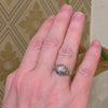 Vintage 1920's White Gold Filigree Diamond Ring
