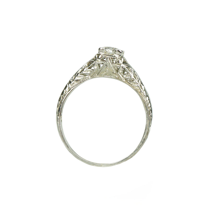 The Perfect Vintage Filigree Solitaire - Gem Set Love