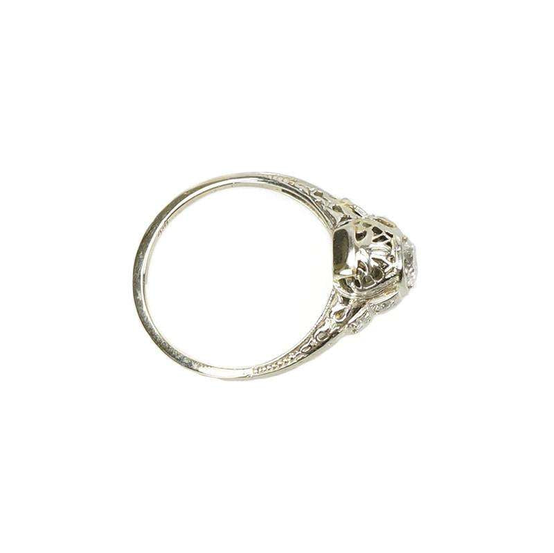 Vintage Art Deco Filigree Diamond Engagement Ring