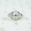 1920's white gold filigree diamond ring 