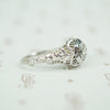 Vintage 1920's White Gold Filigree Diamond Ring