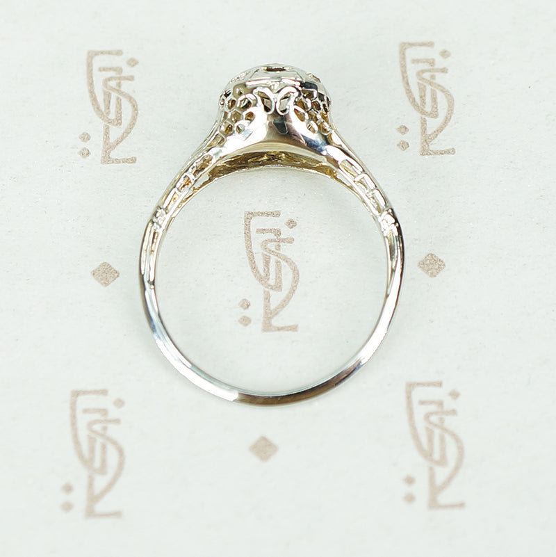 The Prettiest Filigree Diamond Engagement Ring