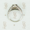 Vintage 1920's White Gold Filigree Diamond Engagement Ring