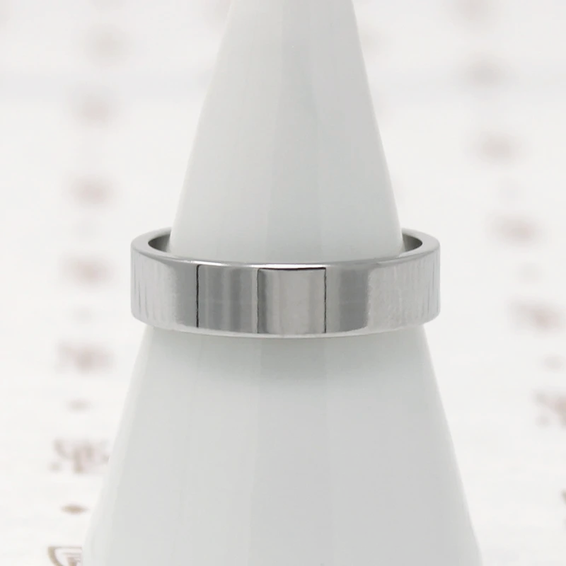 Refined Flat Wedding Band with Comfort Fit, platinum
