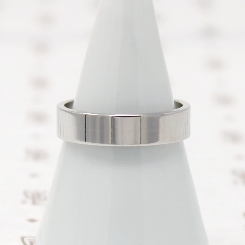 Refined Flat Wedding Band with Comfort Fit, white gold