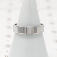 Refined Flat Wedding Band with Comfort Fit, white gold