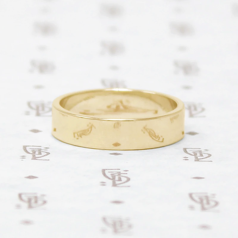 Refined Flat Wedding Band with Comfort Fit, yellow gold