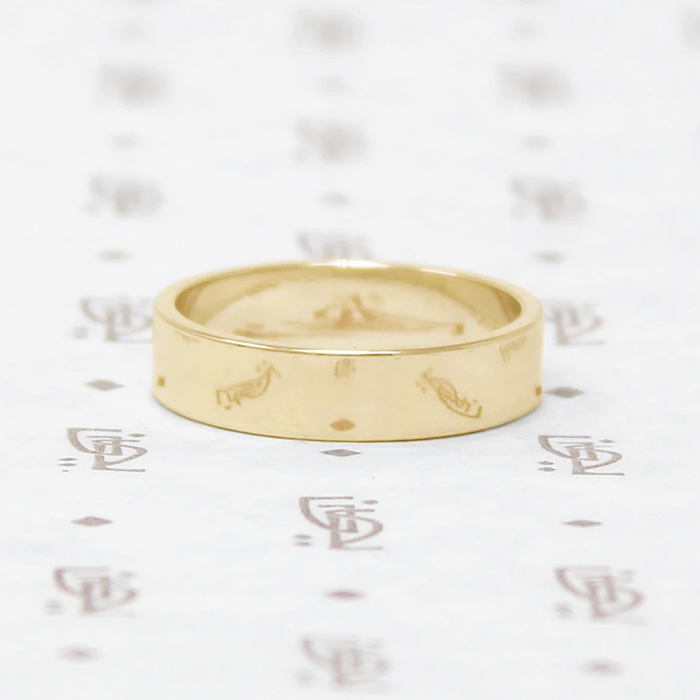 Refined Flat Wedding Band with Comfort Fit, yellow gold