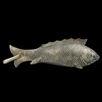 Antique Fish Pendant in silver with hidden comb
