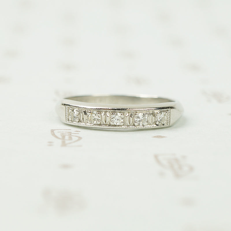 Vintage Platinum Diamond Band