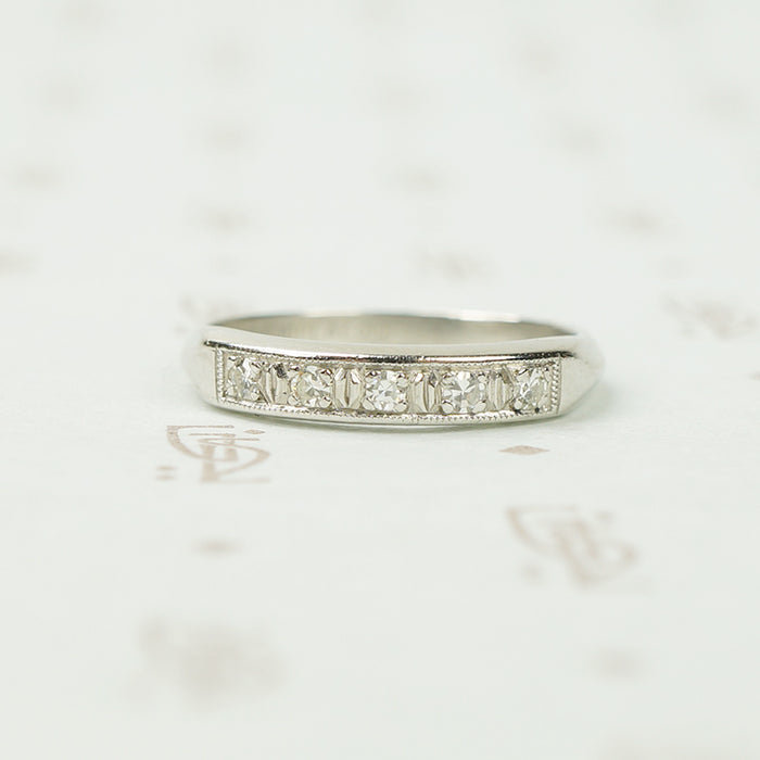 Vintage Platinum Diamond Band