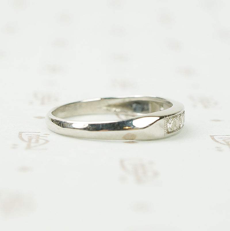 Vintage Platinum Diamond Band