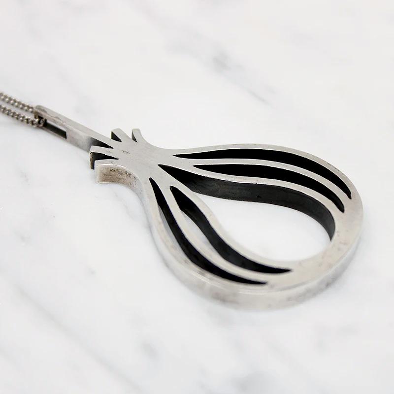Danish Modern Sterling Bulb Necklace by Moltke