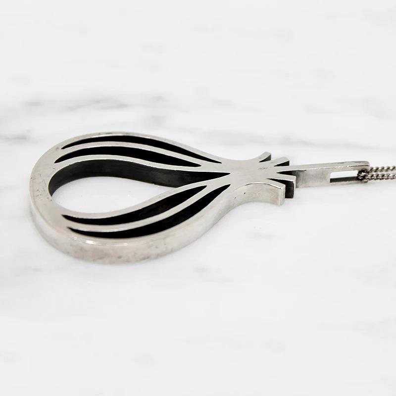 Danish Modern Sterling Bulb Necklace by Moltke