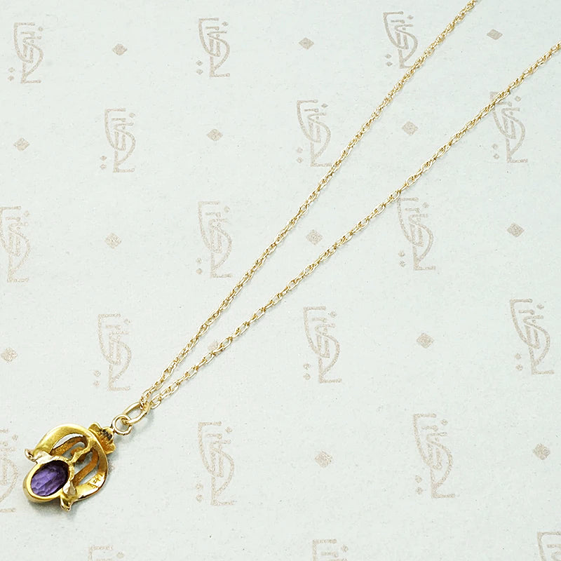 Graceful Edwardian Amethyst Conversion Pendant