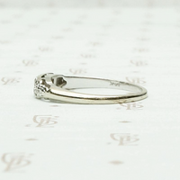 One Dozen Diamond Band in White Gold, side view